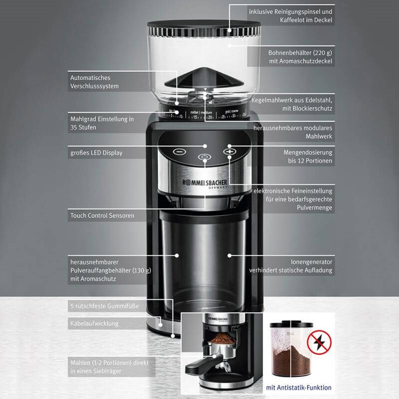 Кавомолка професійна Rommelsbacher EKM 400